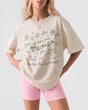 Mexico bachelorette weekend tees with vintage botanical line-art and script lettering. Personalized with bride name, destination, and year for the whole crew.