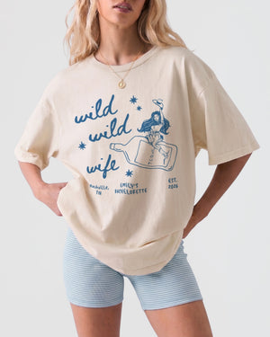 Wild Wild Wife Cowgirl Tequila T-Shirt Ivory