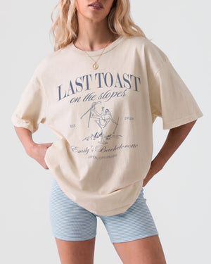 Last Toast on The Slopes Martini T-Shirt Ivory