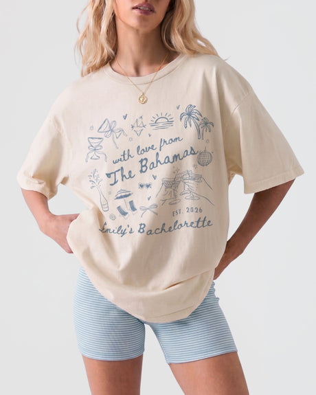 With Love from The Bahamas T-Shirt Custom beach bachelorette parties and bridal crew outfits
