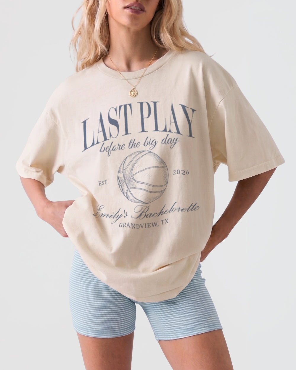 Last Play Before the Big Day - Basketball T-Shirt Ivory