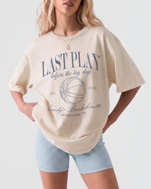Last Play Before the Big Day - Basketball T-Shirt Ivory