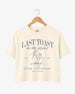 Last Toast on The Slopes Martini Crop Top Ivory