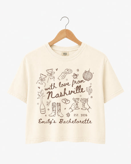 With Love from Nashville Crop Top Ivory