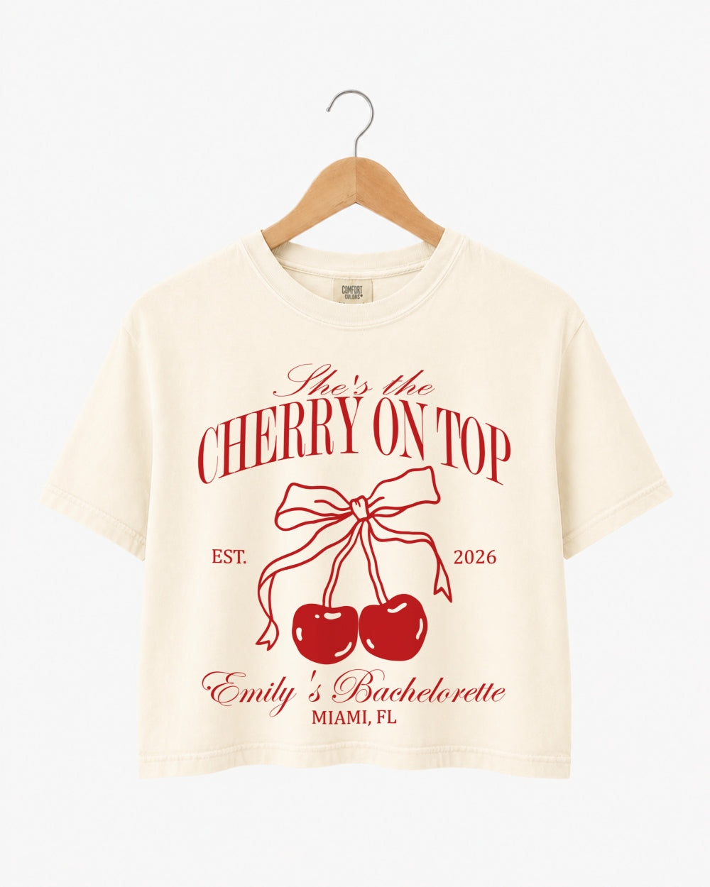 She's The Cherry On Top Crop Top Ivory