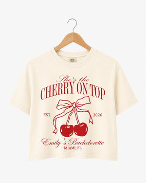 She's The Cherry On Top Crop Top Ivory
