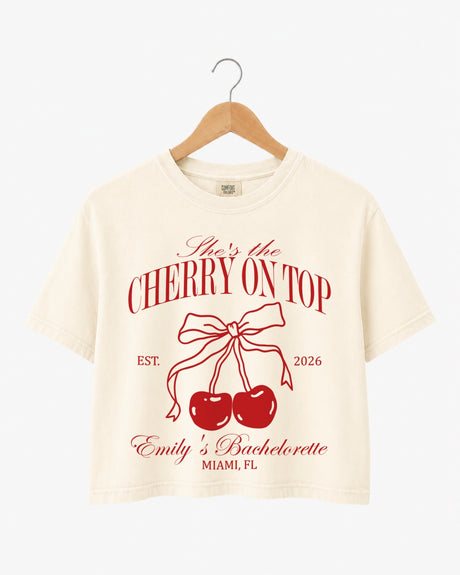 She's The Cherry On Top Crop Top Ivory