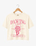 Dancing Queen, Disco Bride Crop Top Ivory