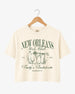 New Orleans Girls Club Crop Top Ivory