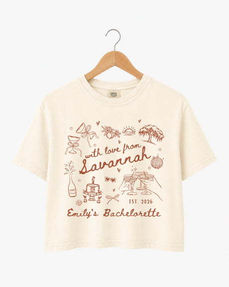 With Love from Savannah Crop Top Ivory