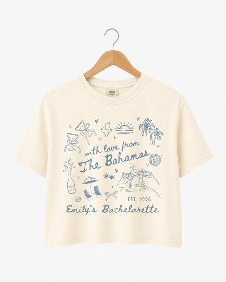 With Love from The Bahamas Crop Top Ivory