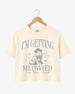 I'm Getting Meowied Bow Crop Top Ivory