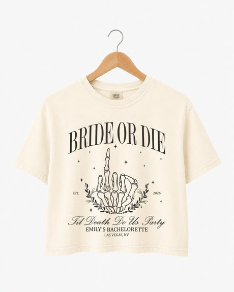 Bride or Die, Ride or Die Crop Top Ivory