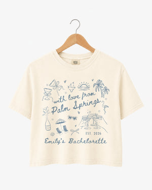 With Love from Palm Springs Crop Top Ivory