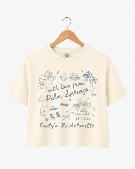 With Love from Palm Springs Crop Top Ivory