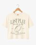Last Play Before the Big Day - Football Crop Top Ivory