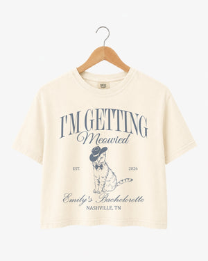 I'm Getting Meowied Tuxedo Crop Top
