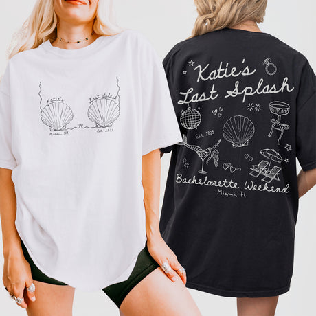 Last Splash Bachelorette Weekend Shirt Comfort Colors Custom Beach Bachelorette Party Tshirt Coastal Bachelorette Mermaid Bachelorette Shirt - matching Image