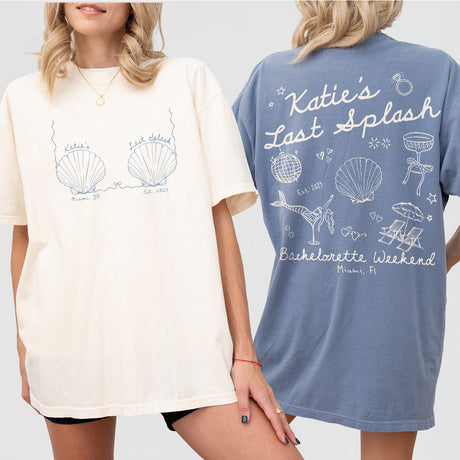 Last Splash Bachelorette Weekend Shirt Comfort Colors Custom Beach Bachelorette Party Tshirt Coastal Bachelorette Mermaid Bachelorette Shirt - matching Image