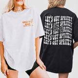 Let&#39;s Get Spritzy Bachelorette Shirt Love At First Spritz Custom Aperol Spritz Bachelorette Party T Shirt Sunshine and Spritz TShirt Bride - matching Image