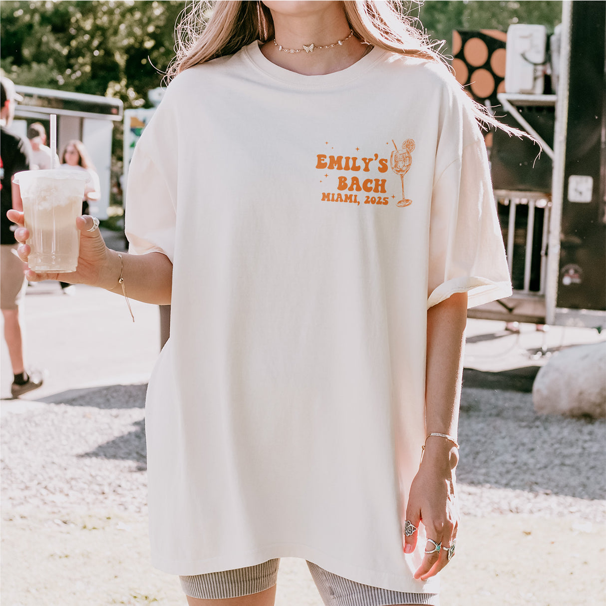 Let&#39;s Get Spritzy Bachelorette Shirt Love At First Spritz Custom Aperol Spritz Bachelorette Party T Shirt Sunshine and Spritz TShirt Bride - lifestyle Image