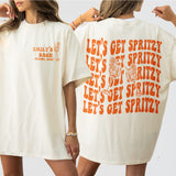 Let&#39;s Get Spritzy Bachelorette Shirt Love At First Spritz Custom Aperol Spritz Bachelorette Party T Shirt Sunshine and Spritz TShirt Bride - Ivory Product Image