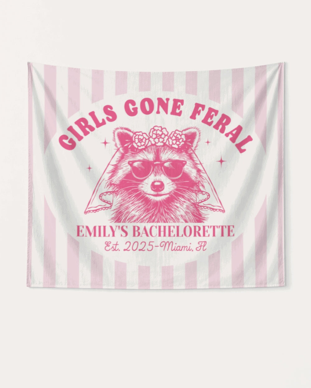 Girls Gone Feral Banner Light Pink