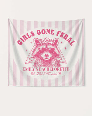 Girls Gone Feral Banner Light Pink