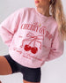 She's The Cherry On Top Sweatshirt Light Pink