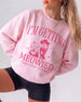 I'm Getting Meowied Bow Sweatshirt Light Pink