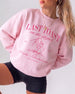 Last Toast on The Slopes Martini Sweatshirt Light Pink