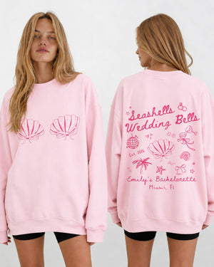 Seashells & Wedding Bells Sweatshirt Light Pink