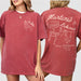 Crimson cotton shirt perfect for a beach bachelorette party, bridesmaid gift or girls weekend trip to Miami or Mexico celebrating the bride-to-be