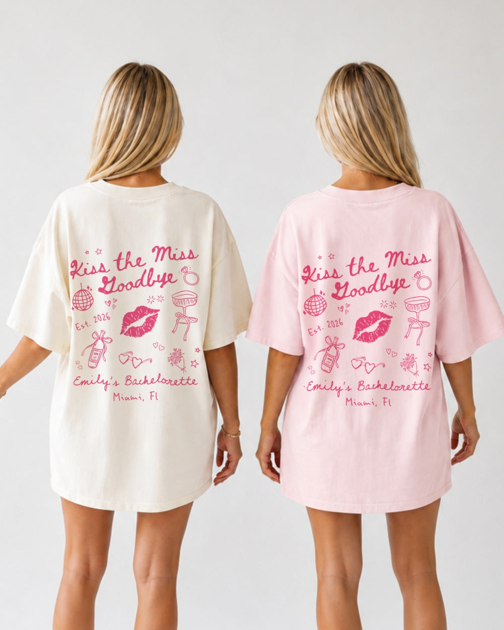 Kiss the Miss Goodbye Disco T-Shirt Ivory