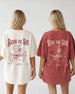 Bride or Die and Ride or Die with Martini T-Shirt Crimson