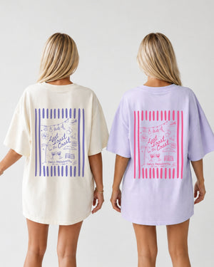 Last toast on the coast - Stripes T-Shirt Orchid