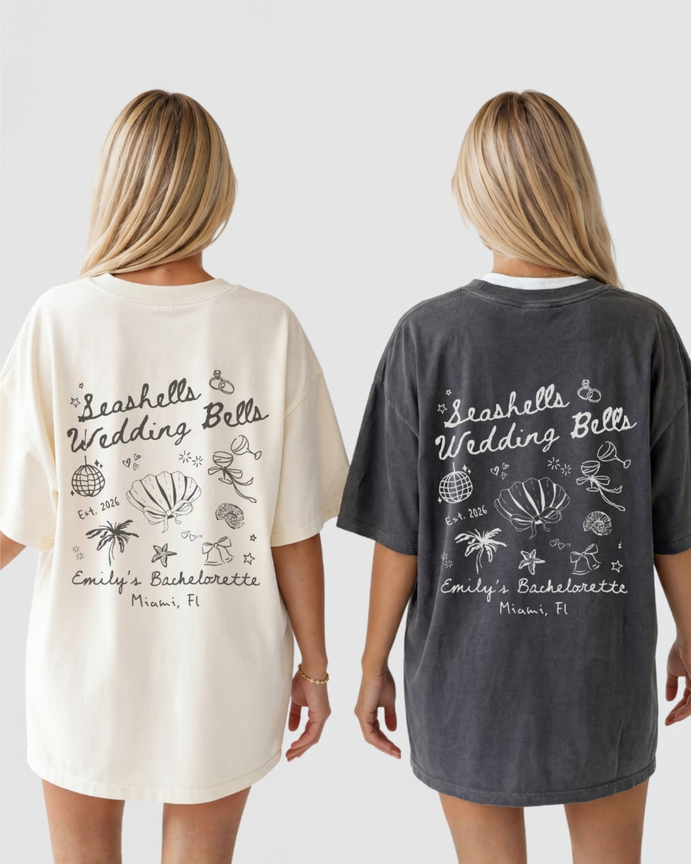 Seashells & Wedding Bells T-Shirt Pepper