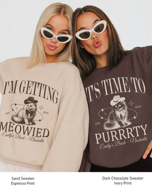 I'm Getting Meowied Bow Sweatshirt