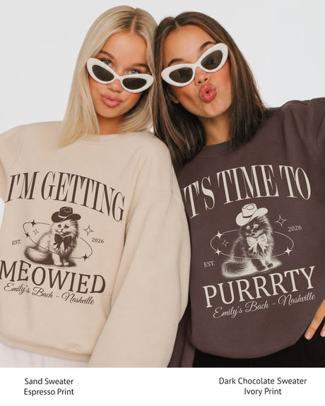 I'm Getting Meowied Bow Sweatshirt