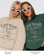 Last Toast on The Slopes Martini Sweatshirt Forest Green