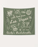 Gift idea for the bachelorette crew: Las Vegas bachelorette weekend banner with hand-drawn doodle art. Personalized with bride name, destination city, and EST. year for the whole party.