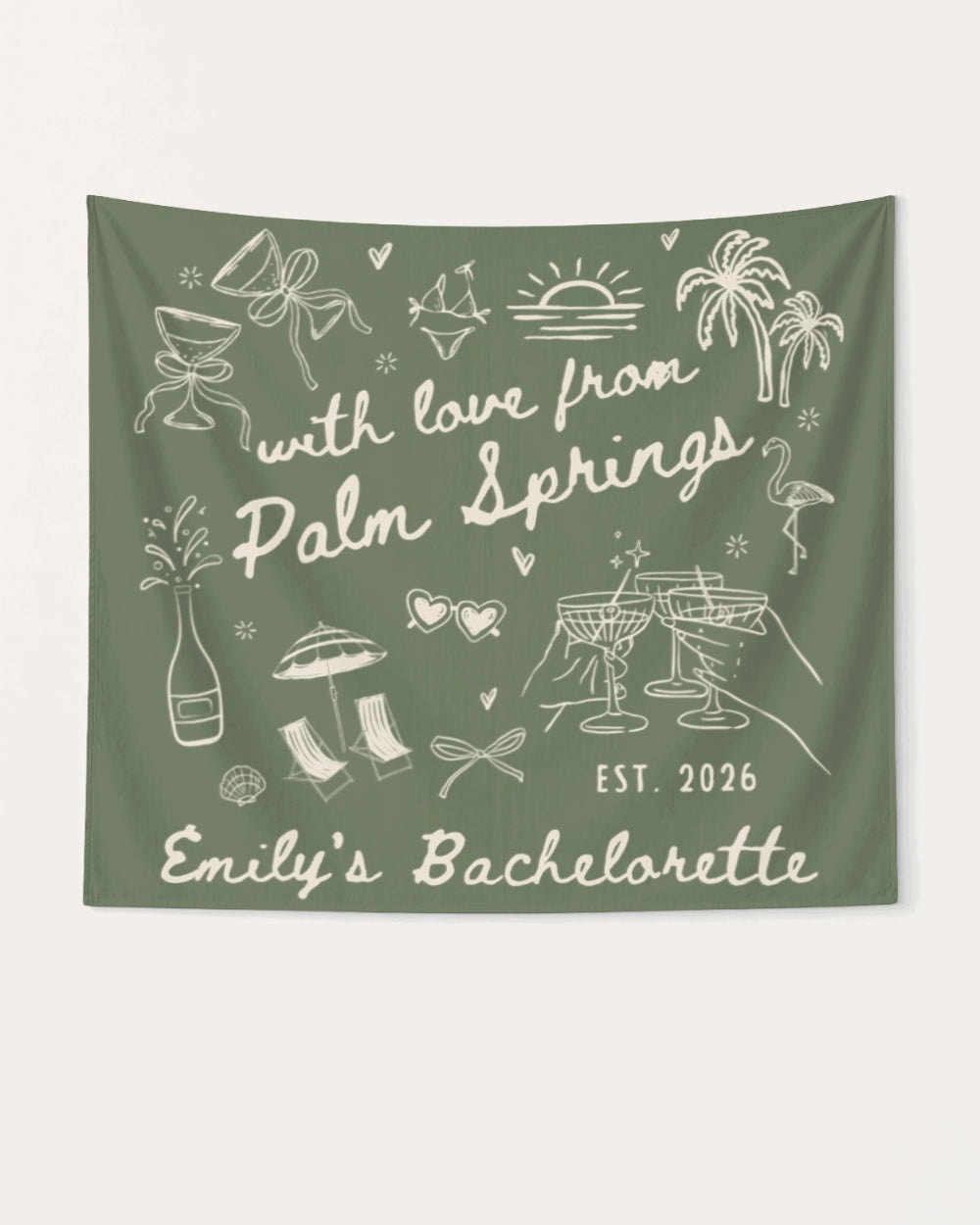 With Love from Palm Springs Banner Moss