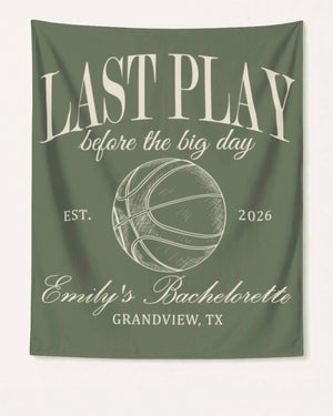 Last Play Before the Big Day - Basketball Banner Moss