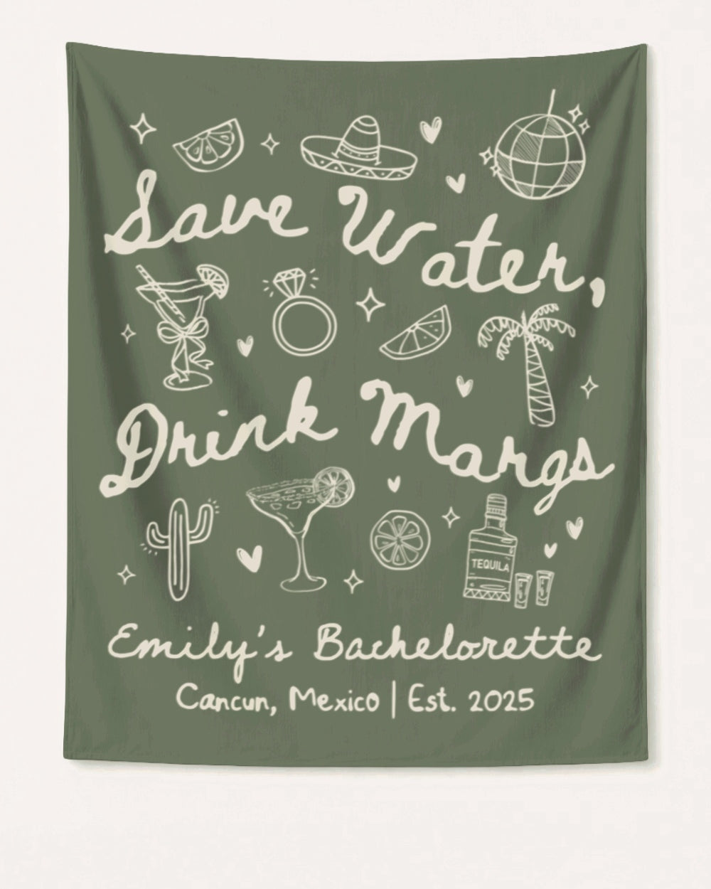 Save Water Drink Margs Banner Moss