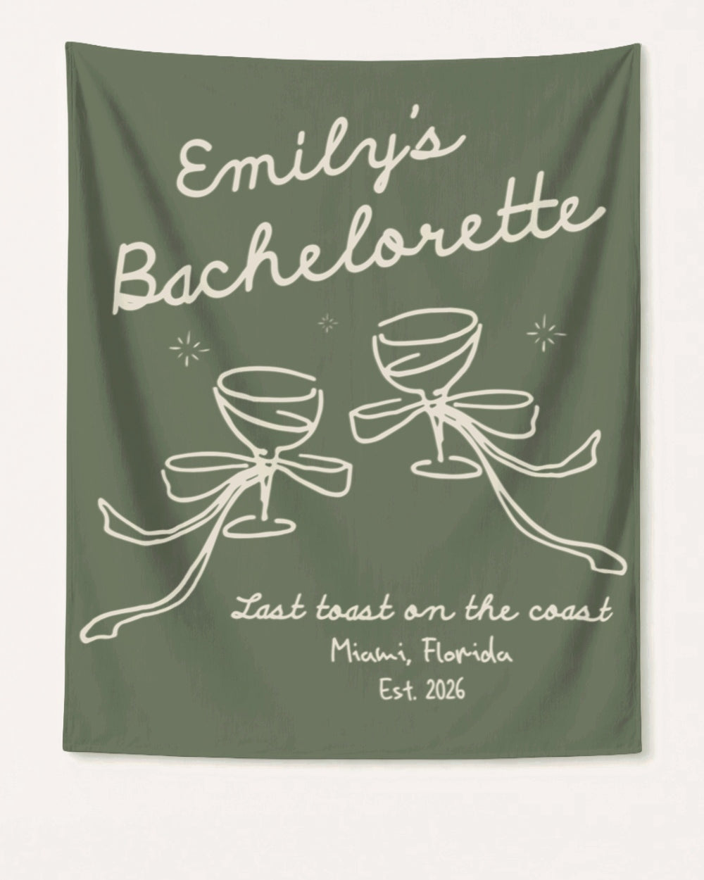 Last Toast on the Coast - Bow Cocktail Bach Banner Moss