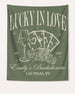 Lucky In Love Wine Cards Banner Moss