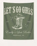 Bachelorette party banner for a Nashville country western weekend, vintage western art with cowboy boot and hat motifs. Personalized with bride name, year, and destination city for the whole crew.