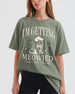 I'm Getting Meowied Bow T-Shirt Moss