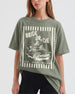 Bride or Die and Ride or Die Stripes T-Shirt Moss