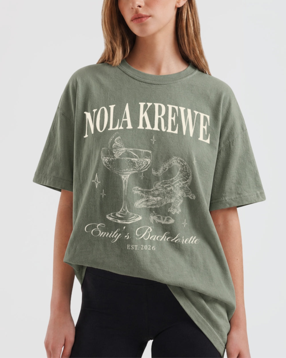 Nola Krewe, Nola Bride T-Shirt Moss